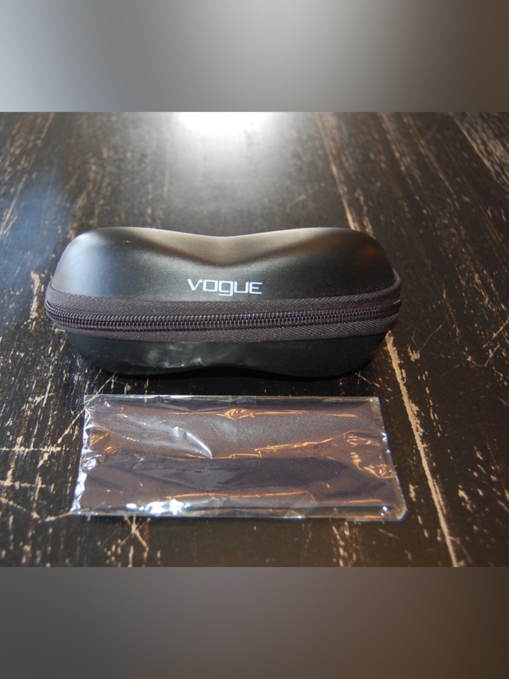 Vogue Black Sunglasses Case with White Logo